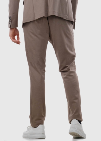 Arturo tumši bēšas vīriešu bikses ar kabatām - back