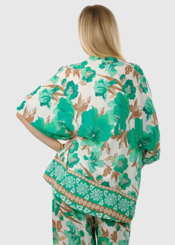 Bibiana zaļa žakete ar rakstu - back