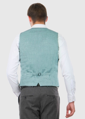 Porfirio zaļa vīriešu veste - back