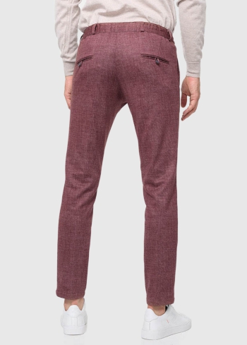 Prudenzio Slim Fit bordo vīriešu bikses - back