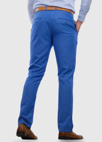 Gustavo Slim Fit zilas vīriešu bikses - back