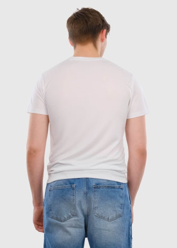 Modesto balts vīriešu t-krekls - back