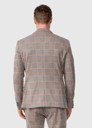 Napoleone pelēka rūtaina vīriešu žakete - back