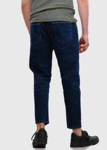 Salvo Slim Fit tumši zili vīriešu džinsi - back