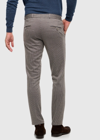 Pantaleone Slim Fit bēšas vīriešu bikses - back