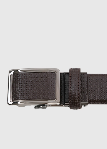 Timoteo brūna josta ar metālisku sprādzi - back