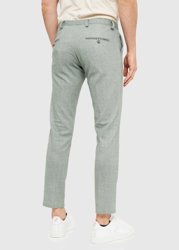 Almerino Slim Fit gaiši zaļas vīriešu bikses - back