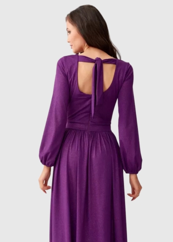 Nicoletta violeta vakarkleita ar šķēlumu - back