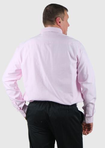 Raniero Lielo izmēru gaiši rozā krekls - back