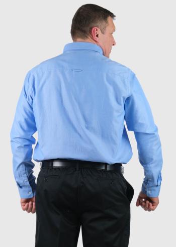 Raniero Lielo izmēru gaiši zils krekls - back