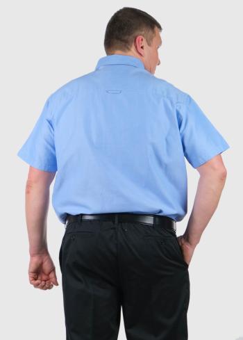 Raul Lielo izmēru gaiši zils krekls ar īsām piedurknēm - back