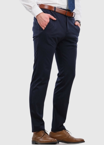 Raul tumši zilas vīriešu bikses ar kabatām - back