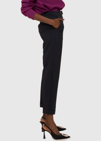 Demetra tumši zilas sieviešu bikses - back