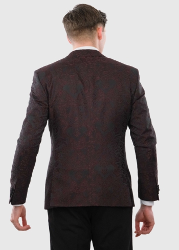 Damiano melna vīriešu žakete ar printu - back