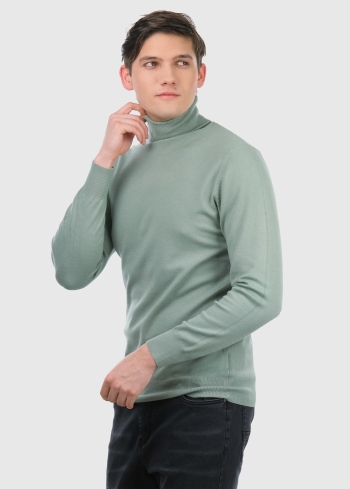 Gianfranco gaiši zaļa vīriešu bītlene - back