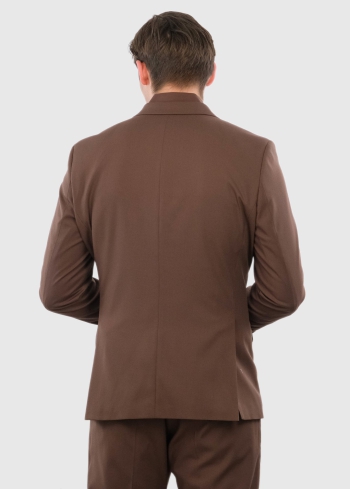 Filadelfo brūns pieguļošais uzvalks - back