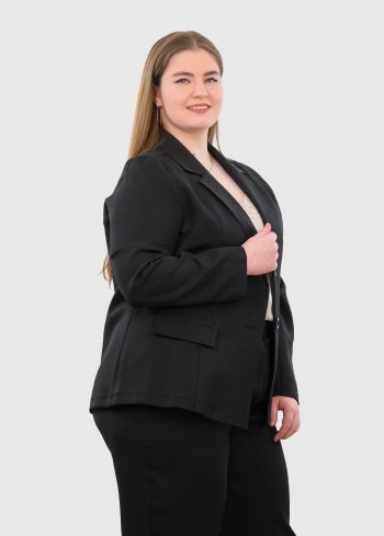 Fioralba Lielo izmēru melna žakete - back