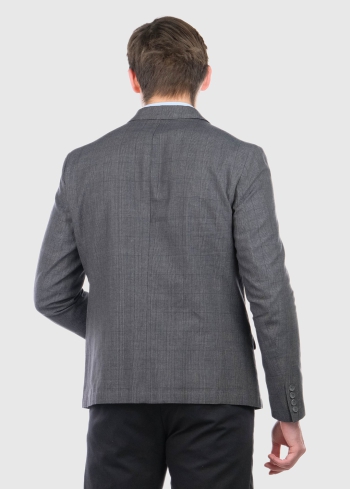 Manuele tumši pelēka vīriešu žakete - back