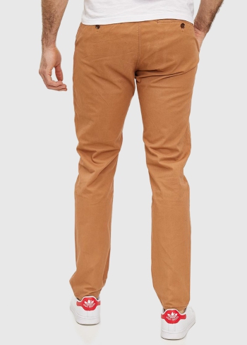 Anastasio Slim Fit gaiši brūnas vīriešu bikses - back