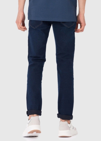 Slim Fit tumši zili džinsi - back