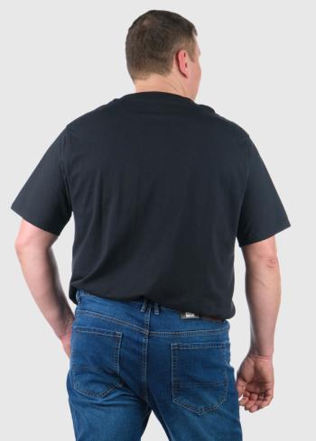 Mirco Lielo izmēru melns vīriešu t-krekls - back