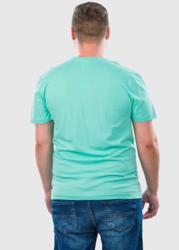 Aurelio Lielo izmēru piparmētru krāsas vīriešu t-krekls - back