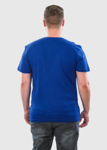 Nicola Lielo izmēru zila organiskās kokvilnas vīriešu t-krekls - back