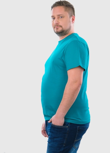 Aurelio Lielo izmēru tirkīza vīriešu t-krekls - back