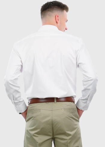 Regular Fit balts vīriešu krekls - back