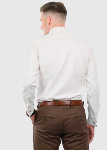 Slim Fit balts vīriešu krekls - back