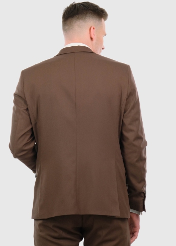 Filadelfo brūns pieguļošais uzvalks - back