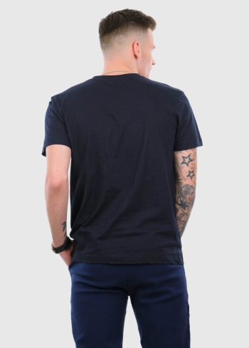 Aurelio tumši zils vīriešu t-krekls - back