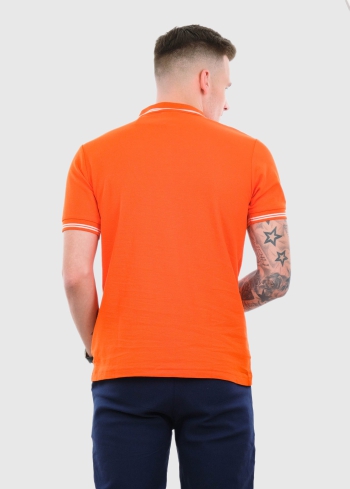 Fausto oranžs vīriešu polo t-krekls - back