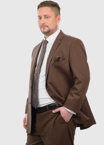 Fedele brūns klasiskais uzvalks - back