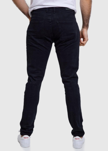 Guerin Skinny Fit melni vīriešu džinsi - back