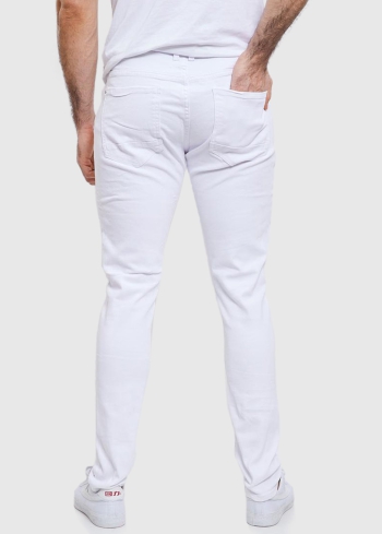 Victor Skinny Fit balti vīriešu džinsi - back