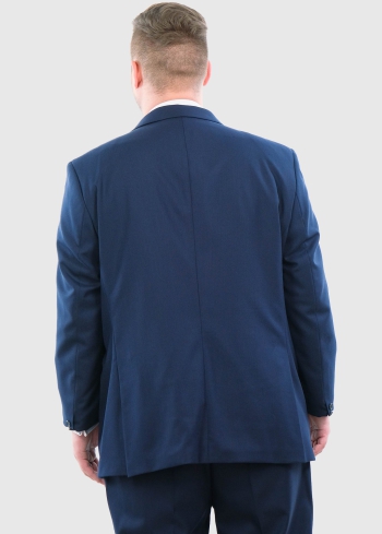 Modesto tumši zils klasisks uzvalks ar vilnu - back