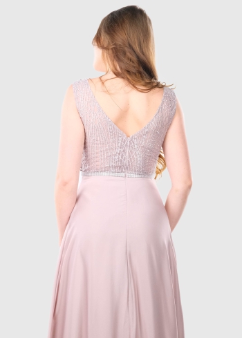 Evelina gaiši rozā gara vakarkleita  - back