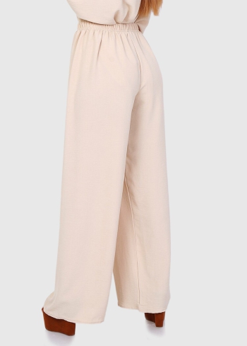 Sonia bēšas bikses oversize stilā - back