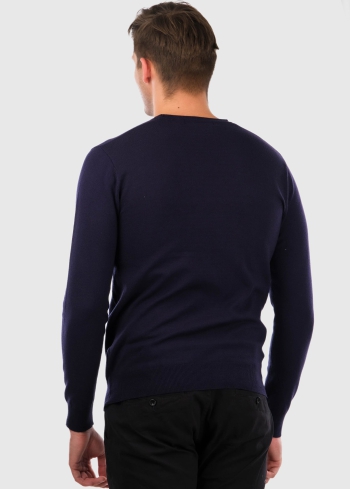 Camillo tumši zils vīriešu džemperis - back
