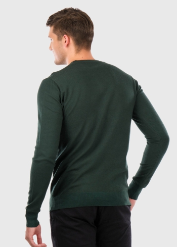 Camillo tumši zaļš vīriešu džemperis - back