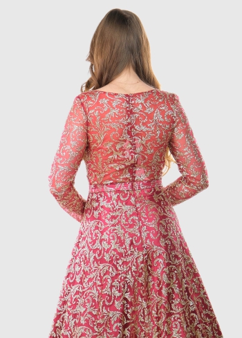 Eulalia gara kupla vakarkleita ar rakstu - back