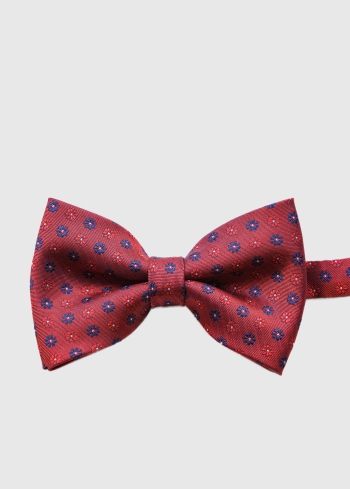 Sarkans vīriešu tauriņš ar printu - back