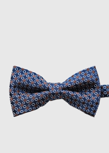 Tumši zils vīriešu tauriņš ar printu - back