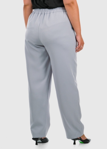 Itala Lielo izmēru pelēkas bikses - back