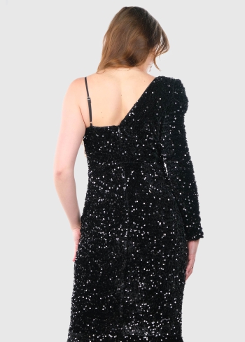 Eugenia melna gara vakarkleita ar fliteriem - back