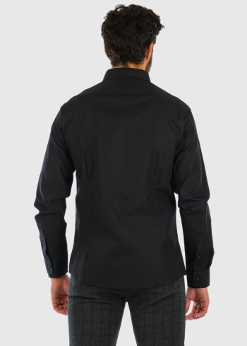 Raffaele Slim Fit melns krekls - back