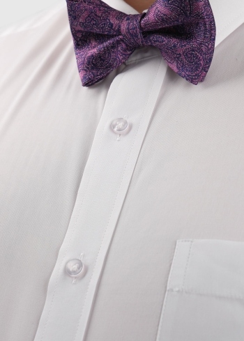 Giuliano Classic Lielo izmēru balts vīriešu krekls - back