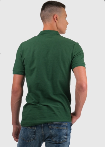 Ermanno zaļš vīriešu polo krekls - back