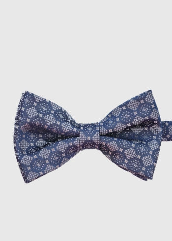 Zils vīriešu tauriņš ar rakstu - back